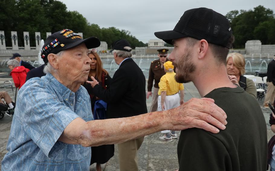 World War II veterans honor the fallen pass along their stories